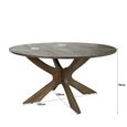 Montereux Dining Table - 150cm - 6 Seater - Round - Spider Legs - Malta - Mango Wood
