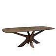 Montereux Dining Table - 220cm - 8 Seater - Oval - Spider Legs - Malta - Mango Wood