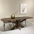 Montereux Dining Table - 220cm - 8 Seater - Oval - Spider Legs - Malta - Mango Wood