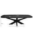 Montereux Dining Table - 250cm - 10 Seater - Oval - Spider Legs - Charcoal - Mango Wood