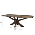 Montereux Dining Table - 250cm - 10 Seater - Oval - Spider Legs - Malta - Mango Wood