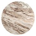 Bottega Dining Table - 140cm - 6 Seater - Spider Legs - Round - Blush Beige - Marble and Metal