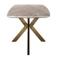 Bottega Dining Table - 190cm - 8 Seater - Spider Legs - Blush Beige - Marble and Metal