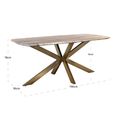 Bottega Dining Table - 190cm - 8 Seater - Spider Legs - Blush Beige - Marble and Metal