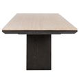 Claremont Dining Table - 230cm - 10 Seater - Pedestal - Brown - Travertine Top