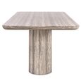 Dulce Dining Table - 225cm - 10 Seater - Double Pedestal - Grey - Marble