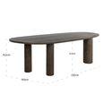 Ellington Dining Table - 230cm - 10 Seater - Brown - Oak