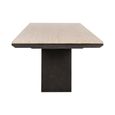 Claremont Dining Table - 230cm - 10 Seater - Pedestal - Brown - Travertine Top