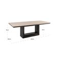 Claremont Dining Table - 230cm - 10 Seater - Pedestal - Brown - Travertine Top