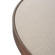 Willox Dining Table - 130cm - 4 Seater - Round - Pedestal - Beige and Brown - Glass and Oak