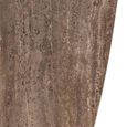 Russo Dining Table - 235cm - 10 Seater - Ellipse - Ash Brown - Travertine Top and Aluminum