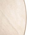 Tivoli Dining Table - 130cm - 6 Seater - Round - Pedestal - with Gold Trim - White - Ceramic