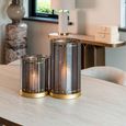 Tivoli Dining Table - 230cm - 10 Seater - Oval - Pedestal - with Gold Trim - White - Ceramic