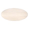Tivoli Dining Table - 230cm - 10 Seater - Oval - Pedestal - with Gold Trim - White - Ceramic