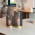 Tivoli Dining Table - 230cm - 10 Seater - Oval - Pedestal - with Gold Trim - White - Ceramic