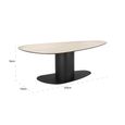 Ritz Beige Ceramic Top 8 Seater Pedestal Dining Table