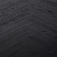 Hayley Dining Table - 280cm - 10 Seater - Spider Leg - Chevron - Dark Coffee - Recycled Oak and Metal