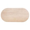 La Cantera Dining Table - 200cm - 8 Seater - Oval - Fluted Base - Beige - Travertine