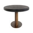 Macaron Dining Table - 235cm - 10 Seater - Ellipse - Rustic Black - Oak and Metal