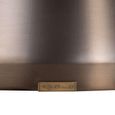 Montgommery Dining Table - 130cm - 6 Seater - Round - Cone Base - Beige - Faux Marble and Metal