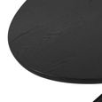 Rayford Dining Table - 230cm - 10 Seater - Oval - Black - Oak and Metal