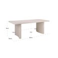 Senza Outdoor Dining Table - 220cm - 10 Seater - Light Beige - Aluminum