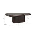 Sherman Dining Table - 230cm - 10 Seater - Abstract - Pedestal - Dark Brown - Acacia Wood