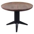 Stafford Dining Table - 230cm - 10 Seater - Oval - Spicebrown and Black - Mango Wood and Metal