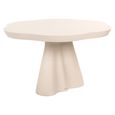 Urban Bloom Outdoor Dining Table  - 140cm - 6 Seater - Abstract - Pedestal - Sandstone - Concrete