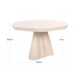 Urban Bloom Outdoor Dining Table  - 140cm - 6 Seater - Abstract - Pedestal - Sandstone - Concrete