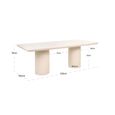 Urban Bloom Outdoor Dining Table - 230cm - 10 Seater - Double Pedestal - Sandstone - Concrete