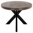 Watson Dining Table - 235cm - 10 Seater - Oval - Spider Leg - Dark Brown and Black - Oak and Metal