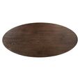 Watson Dining Table - 235cm - 10 Seater - Oval - Spider Leg - Dark Brown and Black - Oak and Metal