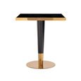 Can Roca Black Marble Effect 2 Seater Square Dining Table