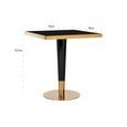Can Roca Black Marble Effect 2 Seater Square Dining Table