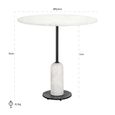 Jagger White Marble 2 Seater Round Dining Table