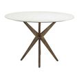 Maisy White Marble 2 Seater Round Dining Table with Spider Legs