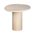 Renaissance Dining Table - 240cm - 10 Seater - Pedestal - Beige - Travertine