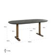 Revelin Mango Wood 8 Seater Oval Dining Table - 200cm