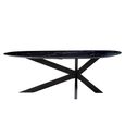 Trocadero Black Marble 8 Seater Dining Table with Spider Legs