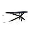 Trocadero Black Marble 8 Seater Dining Table with Spider Legs