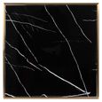 Zenza Black Marble Effect 2 Seater Square Pedestal Dining Table