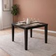 Peony Dining Table - 80cm - 4 Seater - Square - Wenge Black - Wood