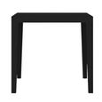 Peony Dining Table - 80cm - 4 Seater - Square - Wenge Black - Wood