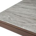 Willow Dining Table - 160cm - 6 Seater - Tobacco Walnut and Beige - Wood and Marble Effect