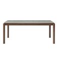 Willow Dining Table - 180cm - 8 Seater - Tobacco Walnut and Beige - Wood and Marble Effect
