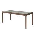 Willow Dining Table - 180cm - 8 Seater - Tobacco Walnut and Beige - Wood and Marble Effect