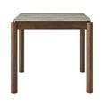 Willow Dining Table - 80cm - 4 Seater - Square - Tobacco Walnut and Beige - Wood and Marble Effect