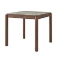 Willow Dining Table - 80cm - 4 Seater - Square - Tobacco Walnut and Beige - Wood and Marble Effect