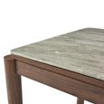 Willow Dining Table - 80cm - 4 Seater - Square - Tobacco Walnut and Beige - Wood and Marble Effect